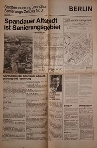 Stadterneuerung Spandau. Sanierungs-Zeitung Nr. 3 Bezirksamt Spandau, Westberli - Picture 1 of 1