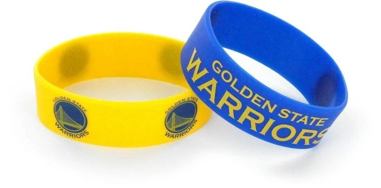 金州勇士队 - 硅胶手镯 - 2 包 - 全新 - NBA-BC-207-23 — 第 1/1 张图片