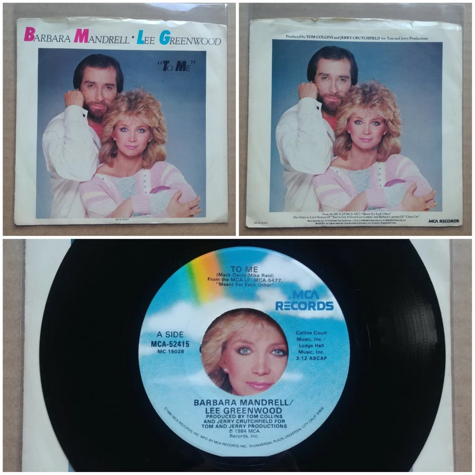 BARBARA MANDRELL & LEE GREENWOOD 45 7" COUNTRY Record Vinyl MCA Records Foto 1 de 1