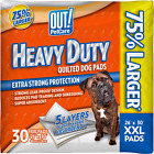 OUT! Heavy Duty XXL Dog Pads | Absorbent Pet Training and Puppy Pads | 30 Pads