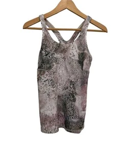 Camiseta sin mangas Lululemon edición limitada espalda cruzada sujetador incorporado rosa gris talla pequeña - Imagen 1 de 8