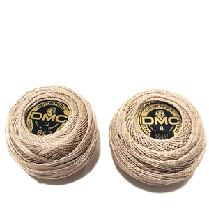 DMC Coton Perle Thread Size 8 and 12 Light Brown 842 Needlepoint France Lot of 2 - Picture 1 of 6