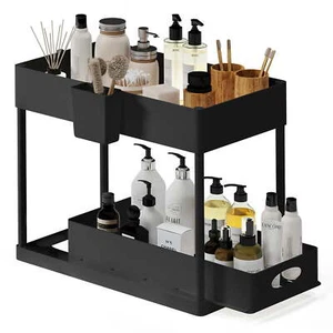 Under Sink Organizer, Bathroom Cabinet Organizer Pull Out Sliding Draw - Picture 1 of 6