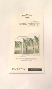 BYTECH Universal Smartphone Screen Protector Ultra Clear Sz Up To 5.5 Inch NEW!