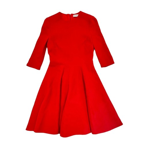 Abito DIOR One Peice seta lana rosso taglia 34