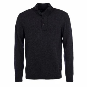Barbour Mens Patch Half Zip in Charcoal - MKN0585 - Picture 1 of 1