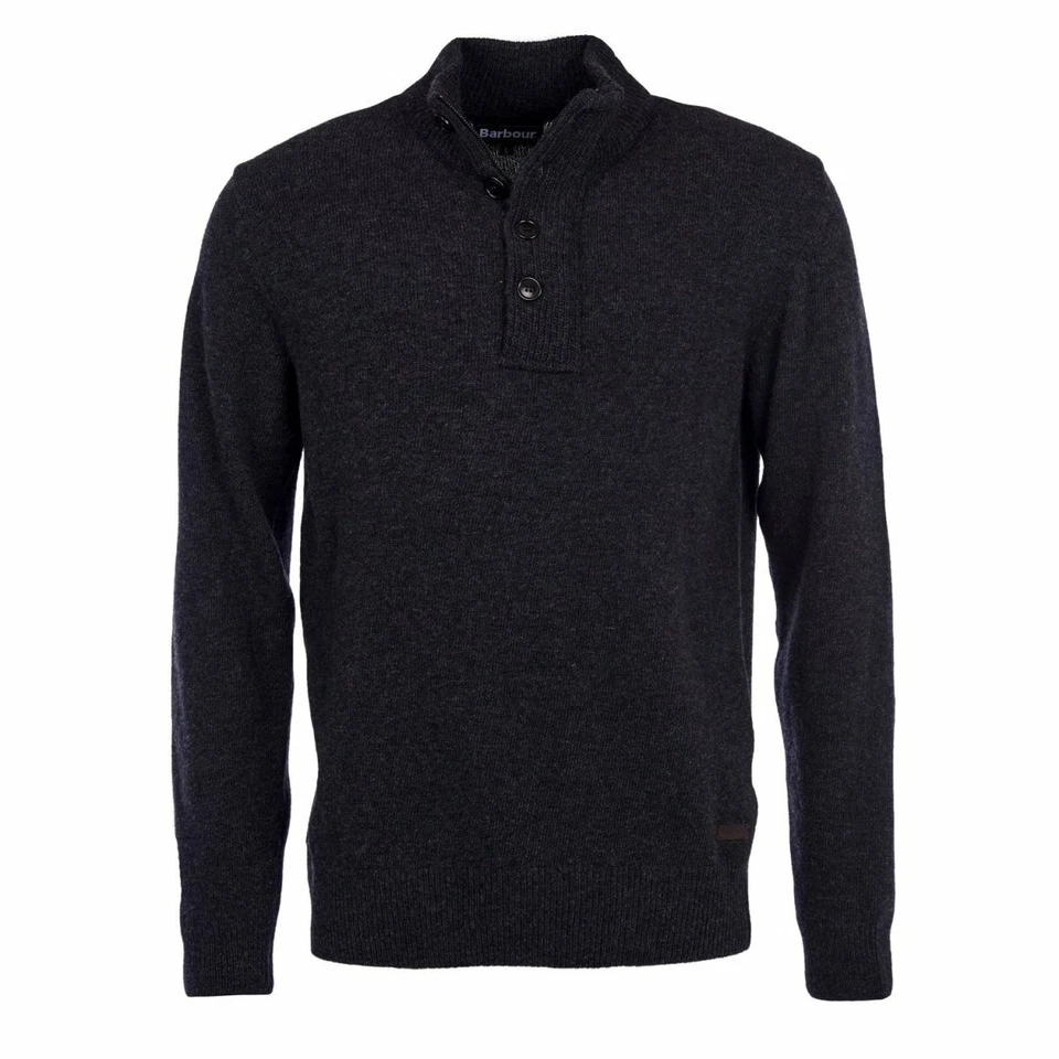 Barbour Mens Patch Half Zip in Charcoal - MKN0585 - Image 1 of 1