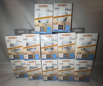 SUNLITE PAR20 Energy Saving Light Bulb 3000k Warm White 7.5W 120V3000K Lot12 NIB - Image 1 of 4