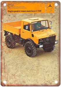 Vintage 1984 Unimog Automobile Ad Reproduction Retro Look Metal Sign A1318 - Picture 1 of 2