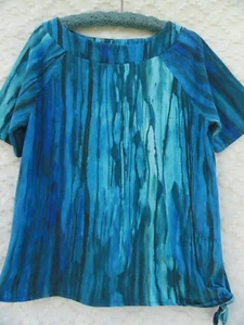 Jones New York Signature Knit Misses XL Blue Green Cotton MINT - Picture 1 of 8