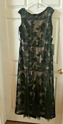 Onyx Nite Beautiful Black/Nude Long Lace Gown Style 649936J Various Sizes $140 - Image 1 of 2