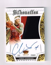 CHRIS ANDERSEN 2013-14 PANINI PREFERRED AUTOGRAPH PATCH # 16/25 MIAMI HEAT