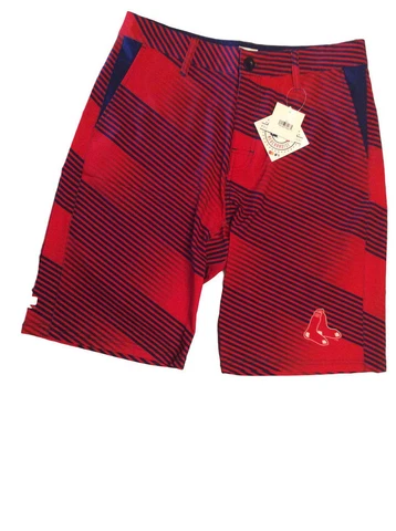 MLB Mens Diagonal Stripe Walking Shorts Boston Red Sox Cover