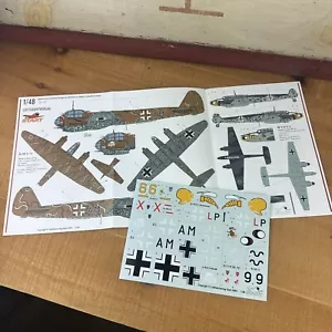 Luftfahrtverlag-START 1/48 Decals Ju88 Bf109 Bf110 Fw190 He111 - Picture 1 of 4
