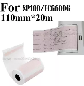 Printer Paper For CONTEC ECG Machine ECG600G,Thermal Record,110mm*20m,1 pcs - Picture 1 of 3