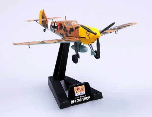 Facile Modello Messerschmitt Me Bf 109E-7 / Trop 2/JG27 Finito 1:72 Giallo Naso - Immagine 1 di 1