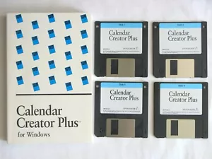 Vintage Calendar Creator Plus for Windows 3.1, 95 & 98, 3.5" Disks & User Guide - Picture 1 of 3