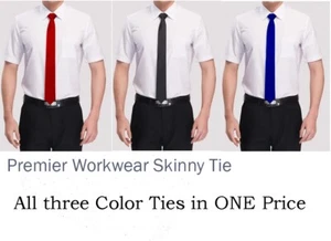 Corbata ajustada Premier Workwear negra, roja y azul - Imagen 1 de 9