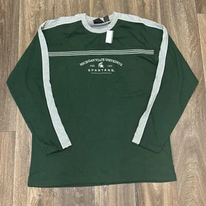 Vintage Michigan State Spartans Hemd Herren Large grün bestickt MSU 90s - Bild 1 von 9