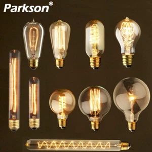 Industrial Decorative Filament Dimmable Edison Vintage E14/E27 Bulb Light A+ - Picture 1 of 23