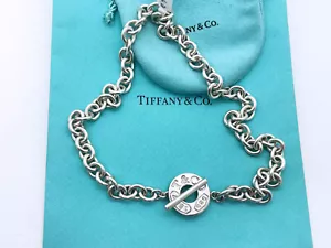 COLLANA girocollo autentica Tiffany & Co toggle 1837 vintage in argento sterling - Imagen 1 de 10