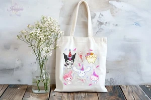 Hello Kitty and Friends Celebration Reusable Canvas Tote, Reusable Grocery Tote - Picture 1 of 4
