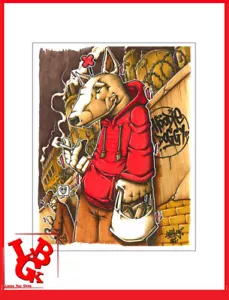 HOODIE DOGGY 7 Dessin OPOIL Print Signé Numéroté 03/100 42 x 30 cm signed # NEUF - Imagen 1 de 1