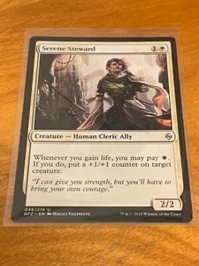 Magic the Gathering Battle for Zendikar Serene Steward - Picture 1 of 2