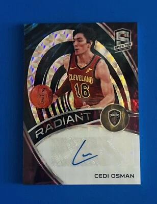 2019-20 Spectra Cedi Osman Cavs Radiant Pulsar Prizm Auto Card #RS-COS; #d /49 - Image 1 of 2