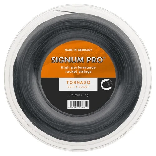 New Signum Pro Tornado 1.23mm/17 Reel 200M  String  Spin+ Power Black  Germany - image 1 of 1