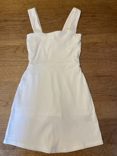 UNDERCOVER Abito senza maniche attivo ROSA Victoria's Secret bianco X LARGE costola collo quadrato attivo VS