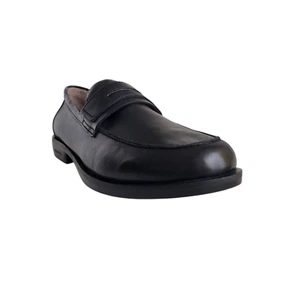 AllSaints Sam Leather Penny Loafer in Black Men's Size 43 EU 10 US - Picture 1 of 8