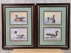 Set of 2 Vtg Bob Haynes Framed Matted Ducks Art Prints Signed Numbered - Picture 1 of 12