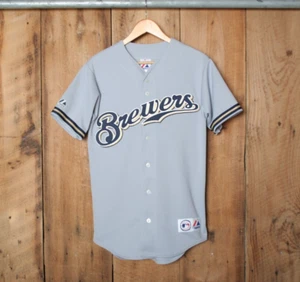 MAJESTIC Milwaukee Brewers Corey Hart #1 Sewn Baseball Jersey Sz S - Made in USA - Picture 1 of 9