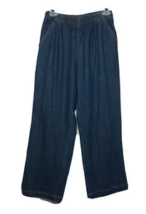ERIKA Women's Denim Pants Size PM Blue Elastic Waist Pockets Denim NWT - Picture 1 of 10