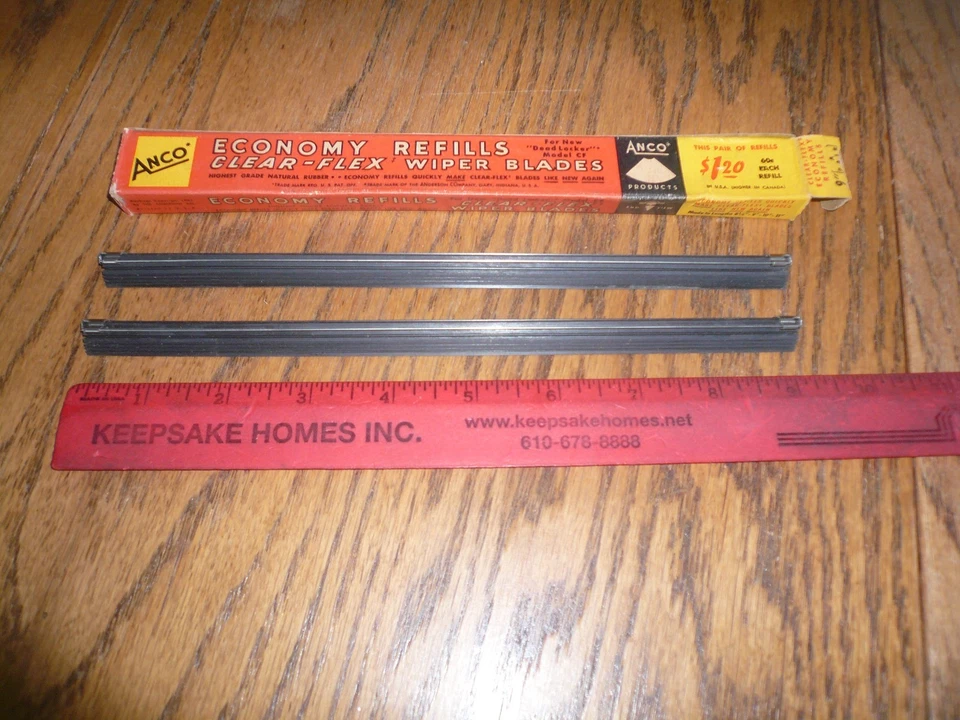 2 NOS 9" Anco Clear-Flex Wiper Blade Refills - Vintage - Pair - Image 1 of 1