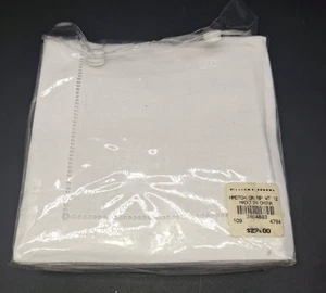 12 NEW White Dinner Napkins 100% Cotton Linen Set William Sonoma 12 x 13" - Picture 1 of 11