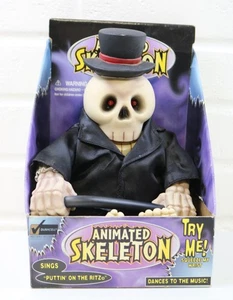 Gemmy 1998 Animated Singing Skeleton Puttin On The Ritz 23718 Working VIDEO - Picture 1 of 5