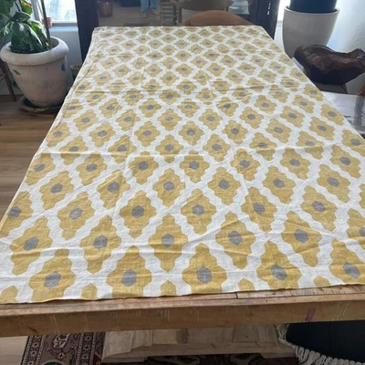 Juego de 2 paneles de cortina de ventana West Elm bazar rábano picante 48" X 84" 100 % algodón Foto 1 de 4