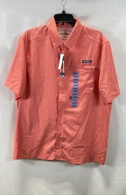 Camisa de caminhada nova com etiquetas Eddie Bauer Tech tecido UPF ventilado pesca tamanho G - Imagem 1 de 4