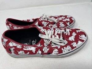 EUC VANS x Disney “101 Dalmatians” Shoes-Mens Size 11 Red Cartoon Puppy Sneakers - Picture 1 of 6