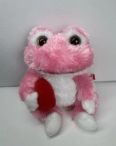 Peluche Ty Beanie Babies Lovie The Pink Frog With Heart - Imagen 1 de 4