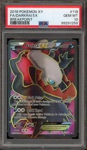 Pokemon Darkrai EX XY Breakpoint Full Art #118 PSA 10 Gem Mint - Picture 1 of 2