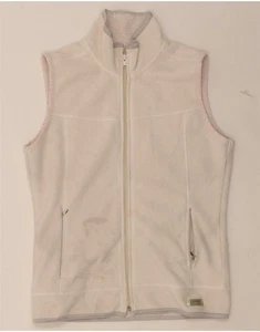 CHAMPION Womens Fleece Gilet UK 10 Small Off White DQ40 - Picture 1 of 3