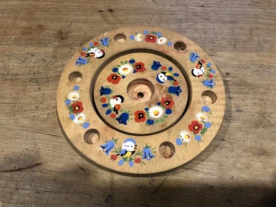 Geburtstagskranz Geburtstag Kranz Ring natur Lebenslicht 6 Kerzen Blüten Meisen - Bild 1 von 2