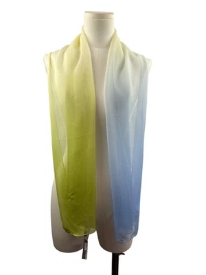 Echo Gradient Chiffon Scarf For Women - Yellow & Blue - Image 1 of 4