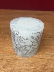 Set of 11 EAS CD/Flo Large White Pillar Candles 4" - New in Box - Picture 1 of 11