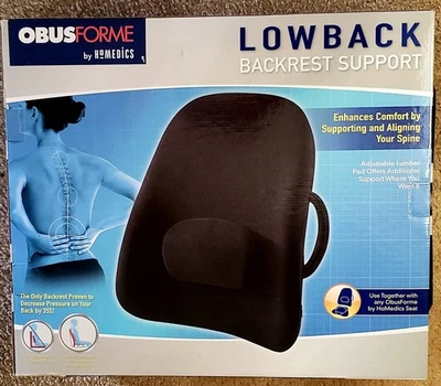 Cojín de asiento acolchado con respaldo ancho ObusForme y soporte lumbar Foto 1 de 4