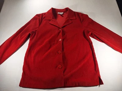 Vestido Granero Mujer 1X Imitación Gamuza Rojo Manga Larga Camisa Abotonada Detalle Espalda Foto 1 de 4