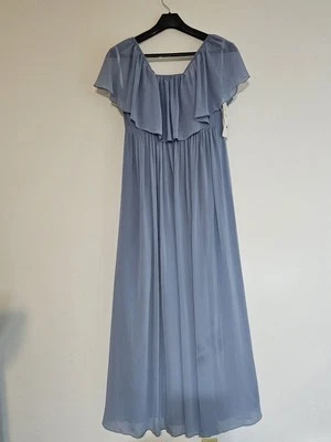Revelry Dress Women  Size 12 Chiffon Blue Maxi Dress - Image 1 of 4